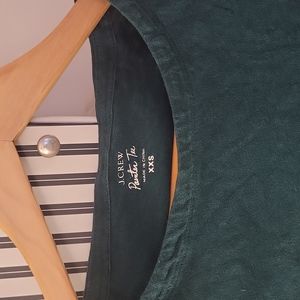 Bundle:  Lot of 2 J.Crew 1 deep green & 1 white long sleeve Painter Tees  XXS